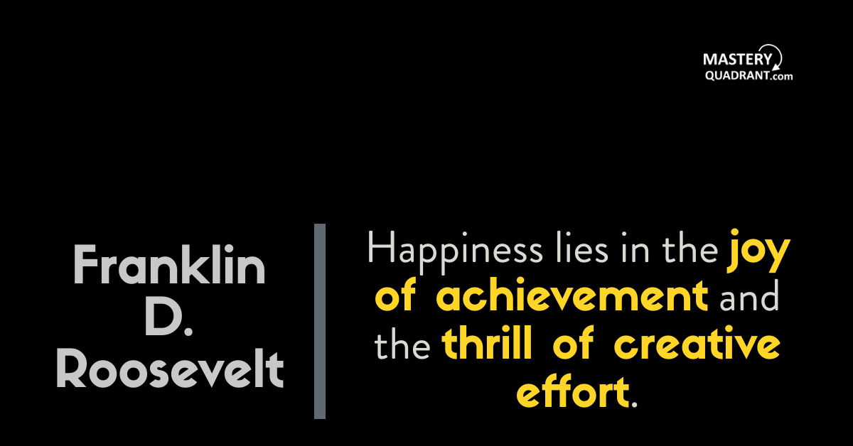 MasteryQuadrant's tweet photo. A nice #quote related to mastering #Happiness by Franklin D. Roosevelt #inspirationalQuote #Happy #PositiveVibes #ShareHappiness https://t.co/YRpYKo62lo