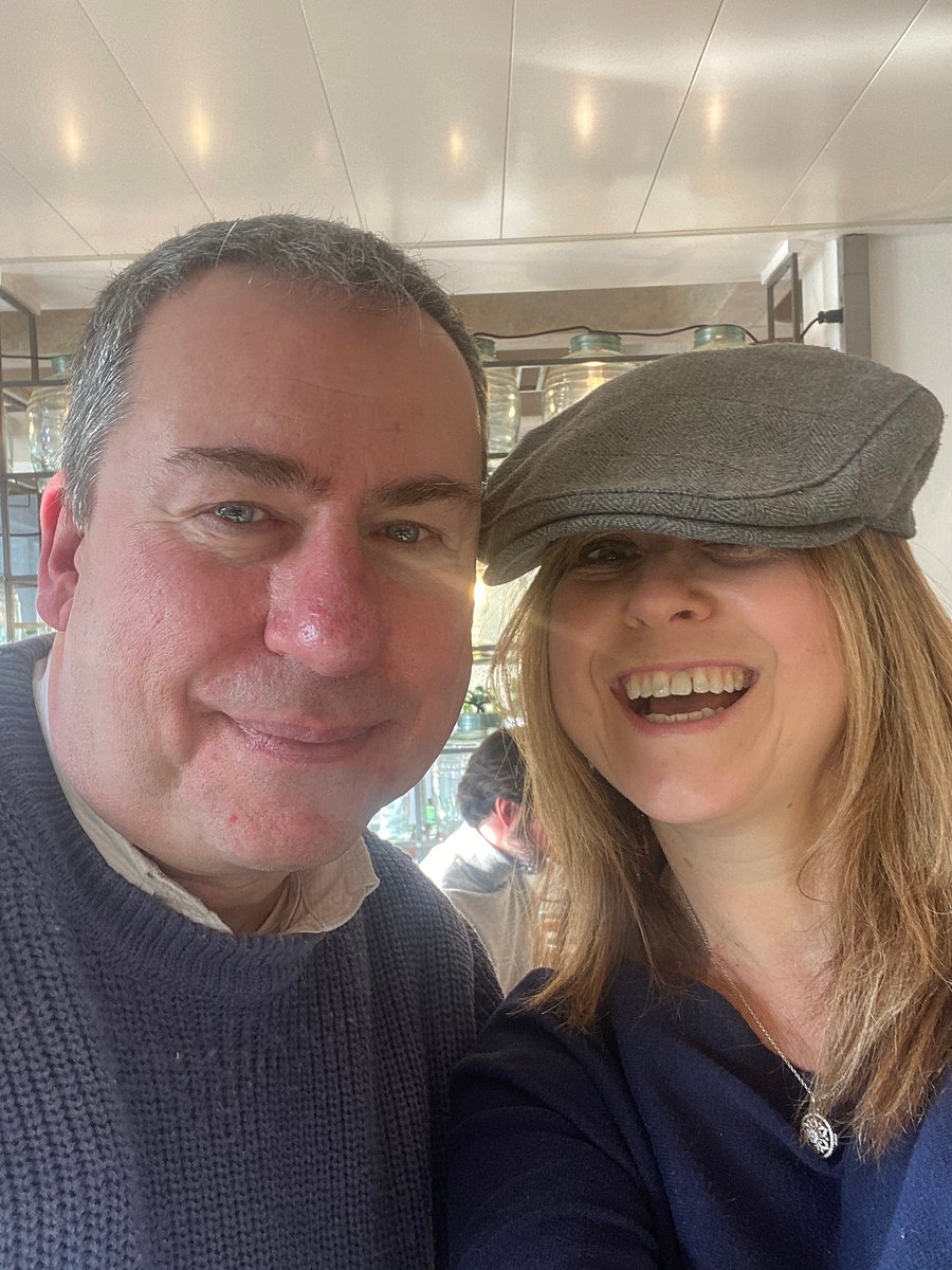 SaltwhistleChat's tweet photo. Here's a picture of Paul Powell - comedy writer of Miranda, Smack the Pony and Spitting Image with Saltwhistle's Rebecca Harding (in his hat) 🎩.
Exciting news coming about new services from Saltwhistle, watch this space!
#PaulPowell #RebeccaHarding #Saltwhistle https://t.co/bShJ3naFxW