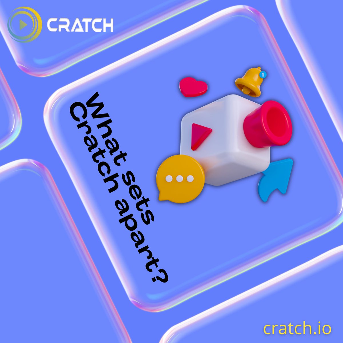 "What sets Cratch apart?

We are a blockchain startup that wants to reinvent the live streaming, video sharing, and content creation industries and make them more exciting. It's time to experiment with new live and video streaming experiences on the internet."

#WatchtoEarn,