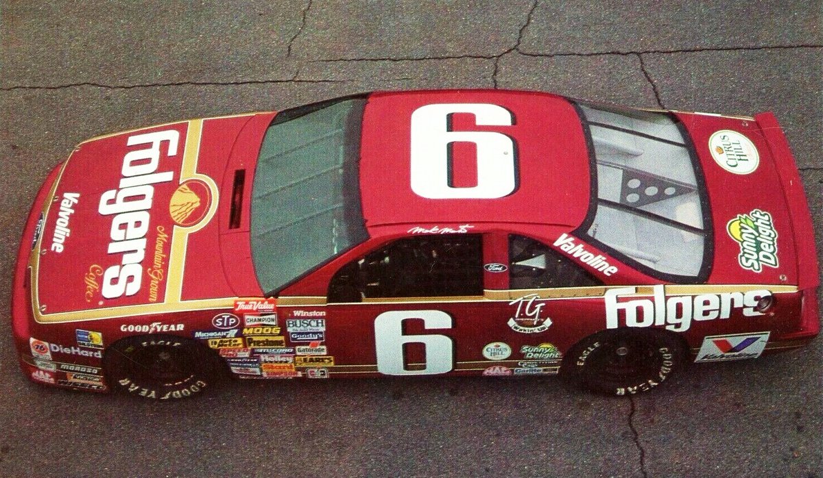 LegendsNascar's tweet photo. Mark Martin won the 1990 Pontiac Excitement 400 at Richmond 33 years ago today. 🏁

After the race NASCAR penalized Martin's team for bolting a carb spacer to the intake instead of welding it. The penalty was 46 points. Martin lost the championship to Dale Earnhardt by 26 points. https://t.co/fhlTEIIzGR