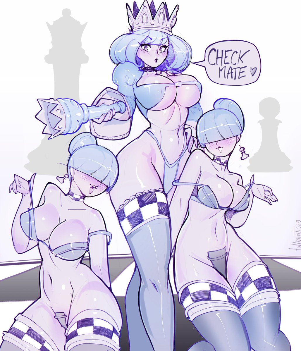 fullmontisdraws's tweet photo. All the thicc chess pieces in one place 💜 https://t.co/z91pvAg2oz