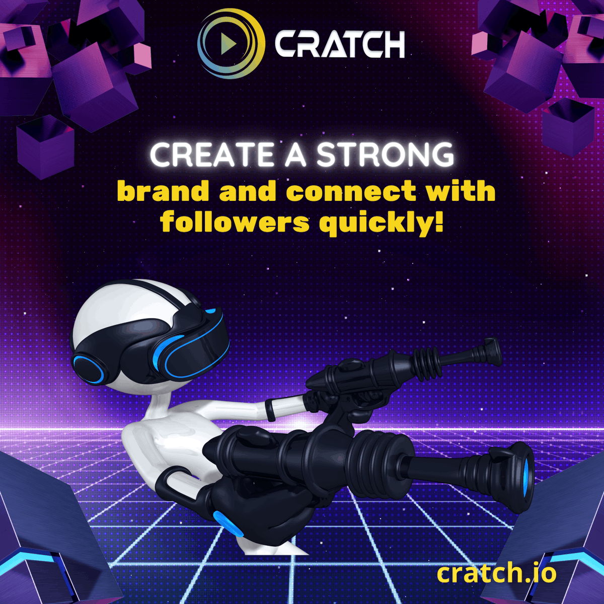 Creators of online content and live streamers can post their videos to Cratch, create their own virtual studios in MetaCratch, grow their followings, and interact with their followers."

#Metaverse, #media, #decentralized, #WatchtoEarn, #PlaytoEarn, #NFT,