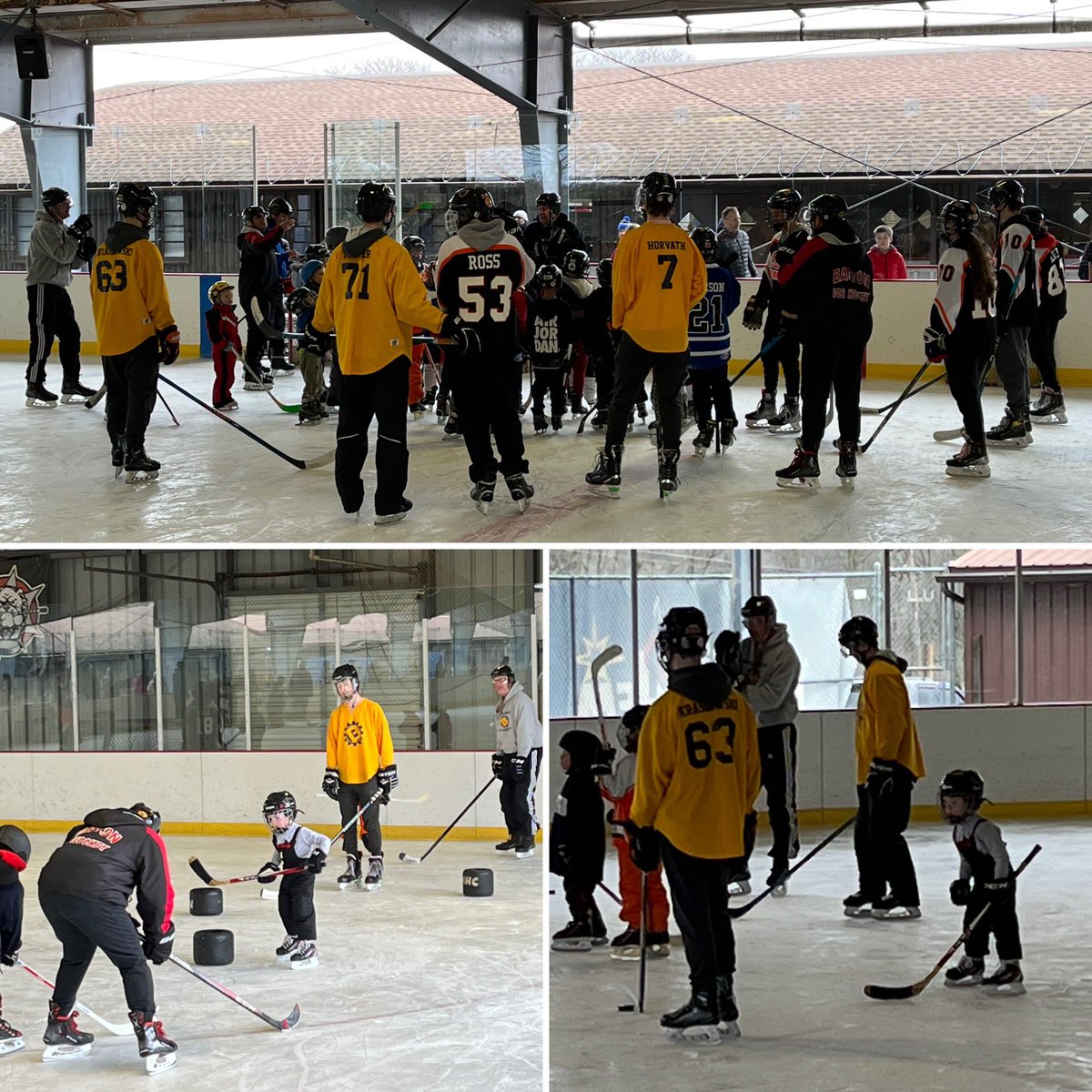 Great morning at MUNI’s Try Hockey For Free.  Thank you to 7, 63, and 71 for helping out in the ice!