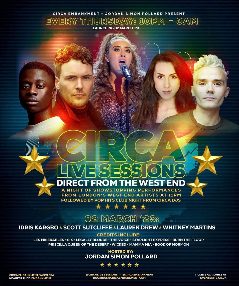 JordanPollard's tweet image. THURSDAY 2ND MARCH! 10pm onwards! @circaembankment Hope to see you there !