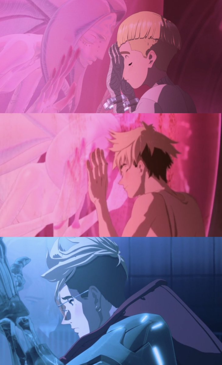 vash doing the thing with the plant... he's so sad now