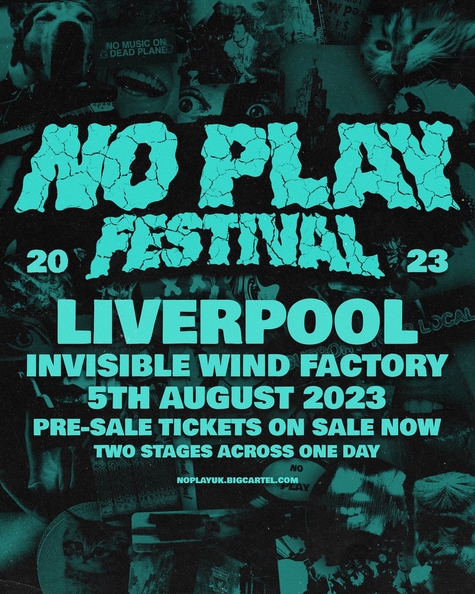 NO PLAY PROUDLY PRESENTS

THE FIRST ANNUAL NO PLAY FESTIVAL

05/08/23

EARLY BIRD TICKETS ON SALE NOW

•NO PLAY•