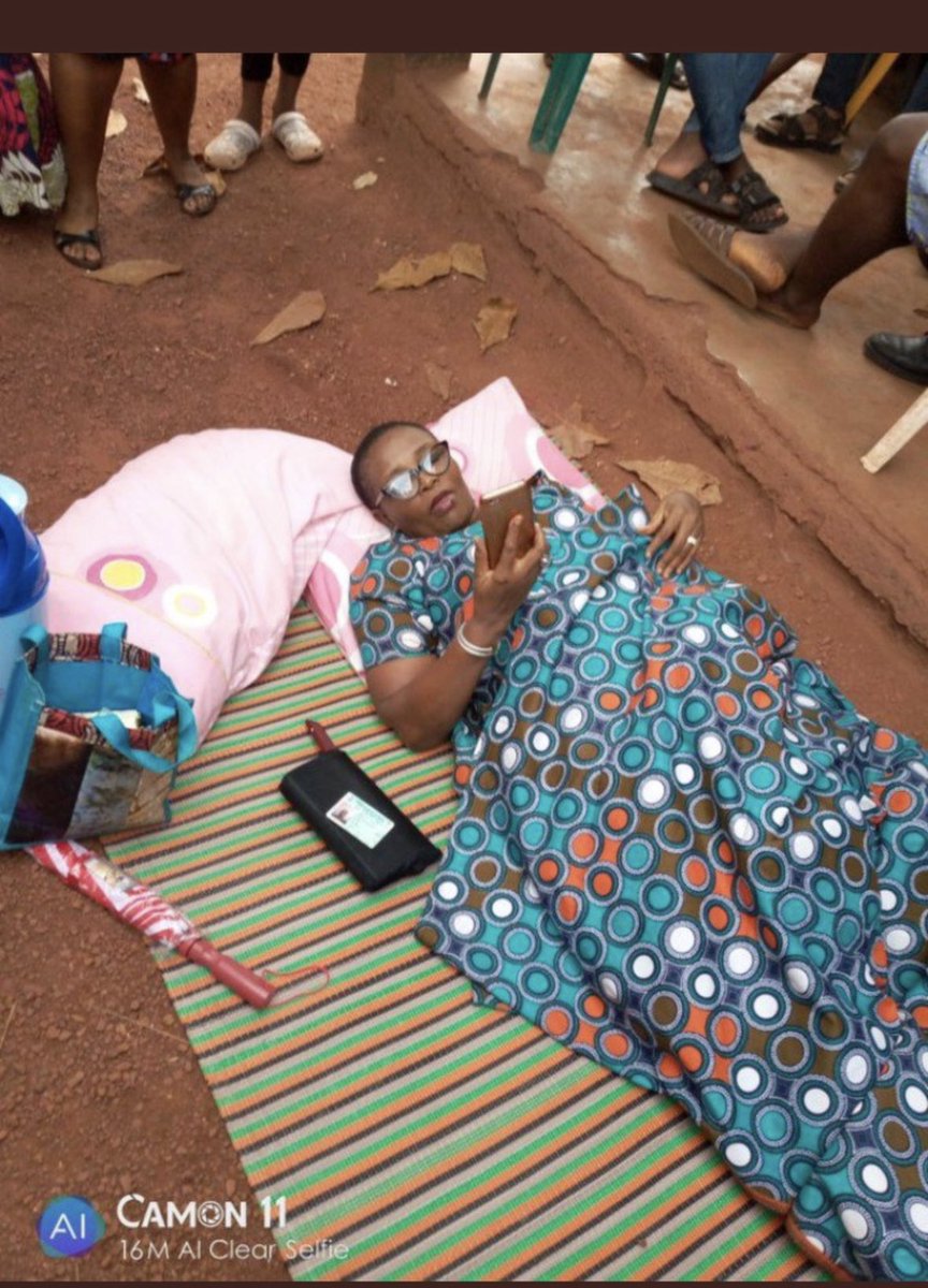 I video-called my mum around 4 pm to know how the election was going at her polling unit and she was there with this aunty. They told me that they are waiting for their votes to be counted. 

I told them that I’ll repost this photo. God bless our mothers for fighting again.