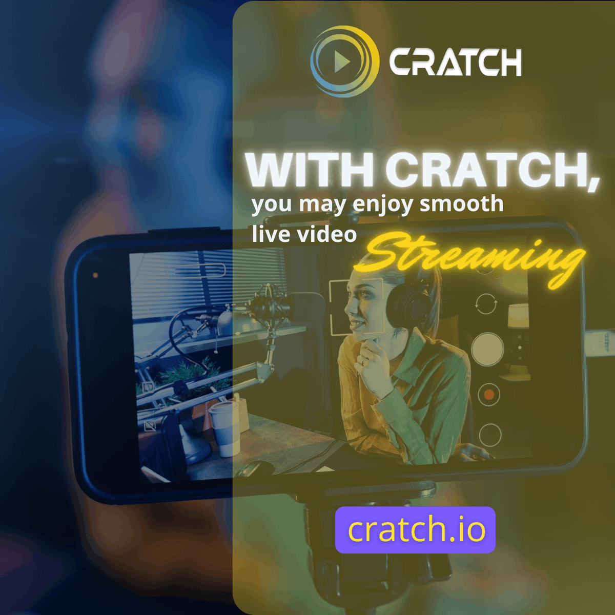 "With Cratch, you may enjoy smooth live video streaming!

You may share videos and create content in new ways with MetaCratch. Connect with your favorite broadcasters and metaverse influencers by joining the community and having the best experience for live video streaming."