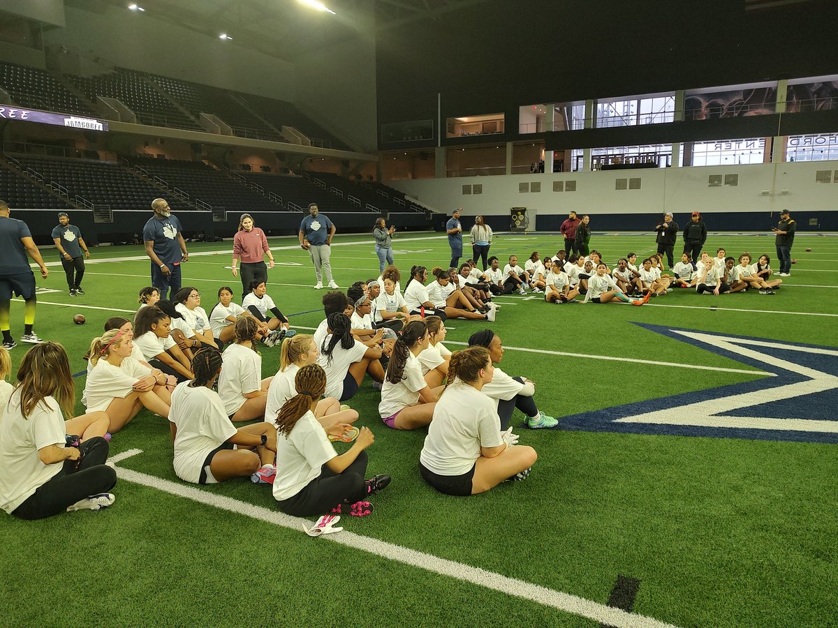 Fort Worth ISD Girls Flag Football Jamboree, sponsored by the Dallas Cowboys, Nike and Whataburger. Our student athletes!