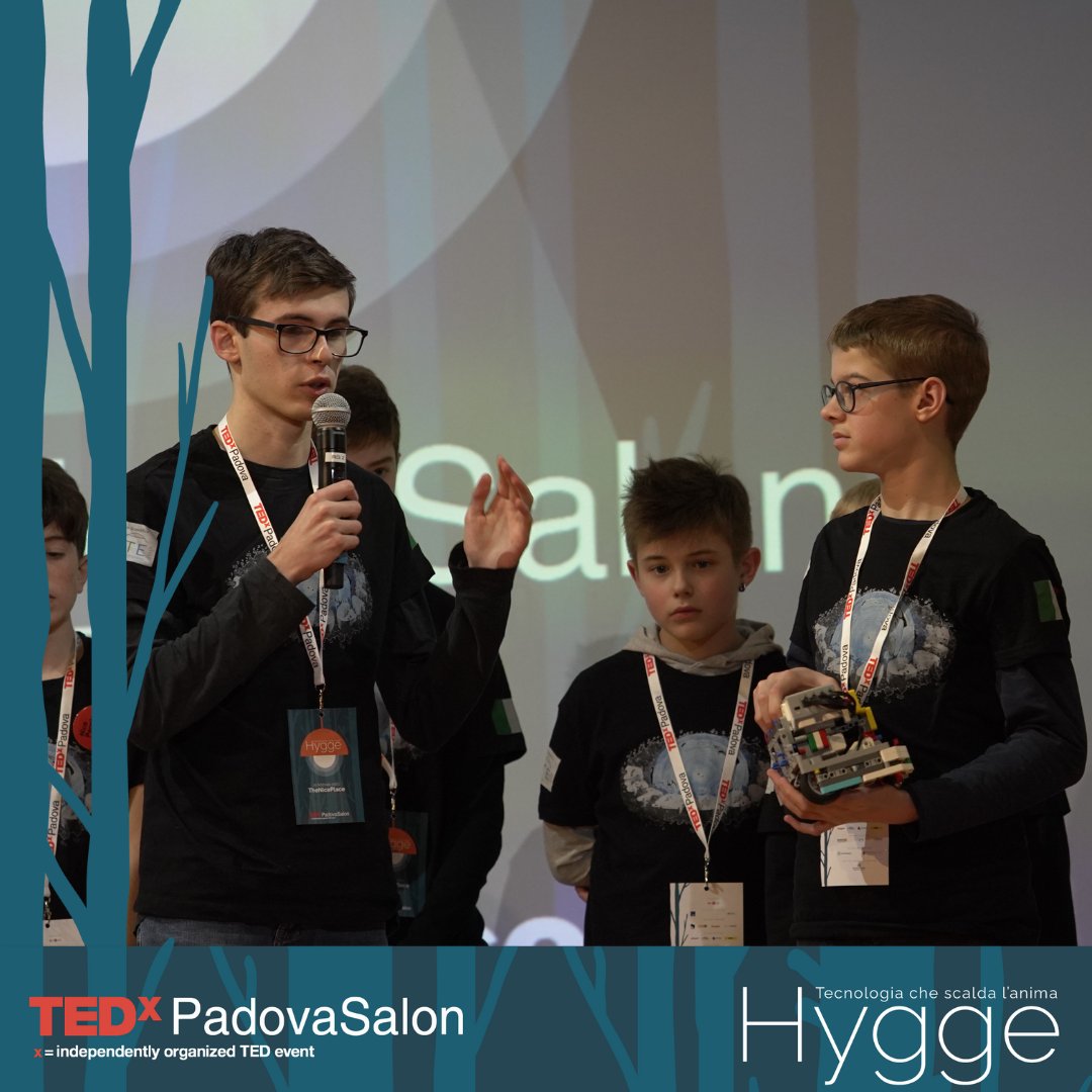 TEDxPadova's tweet photo. Tornano sul palco i ragazzi del team Gate Italy, squadra di giovani talenti dai 9 ai 16 anni che hanno rappresentato l'Italia alla competizione di robotica First Lego League a Rio De Janeiro.
#TEDxPadova #TEDxPadovaSalon #Nice #NiceForYou #TheNicePlace #Hygge @thenicegroup https://t.co/ONi71VOjtd