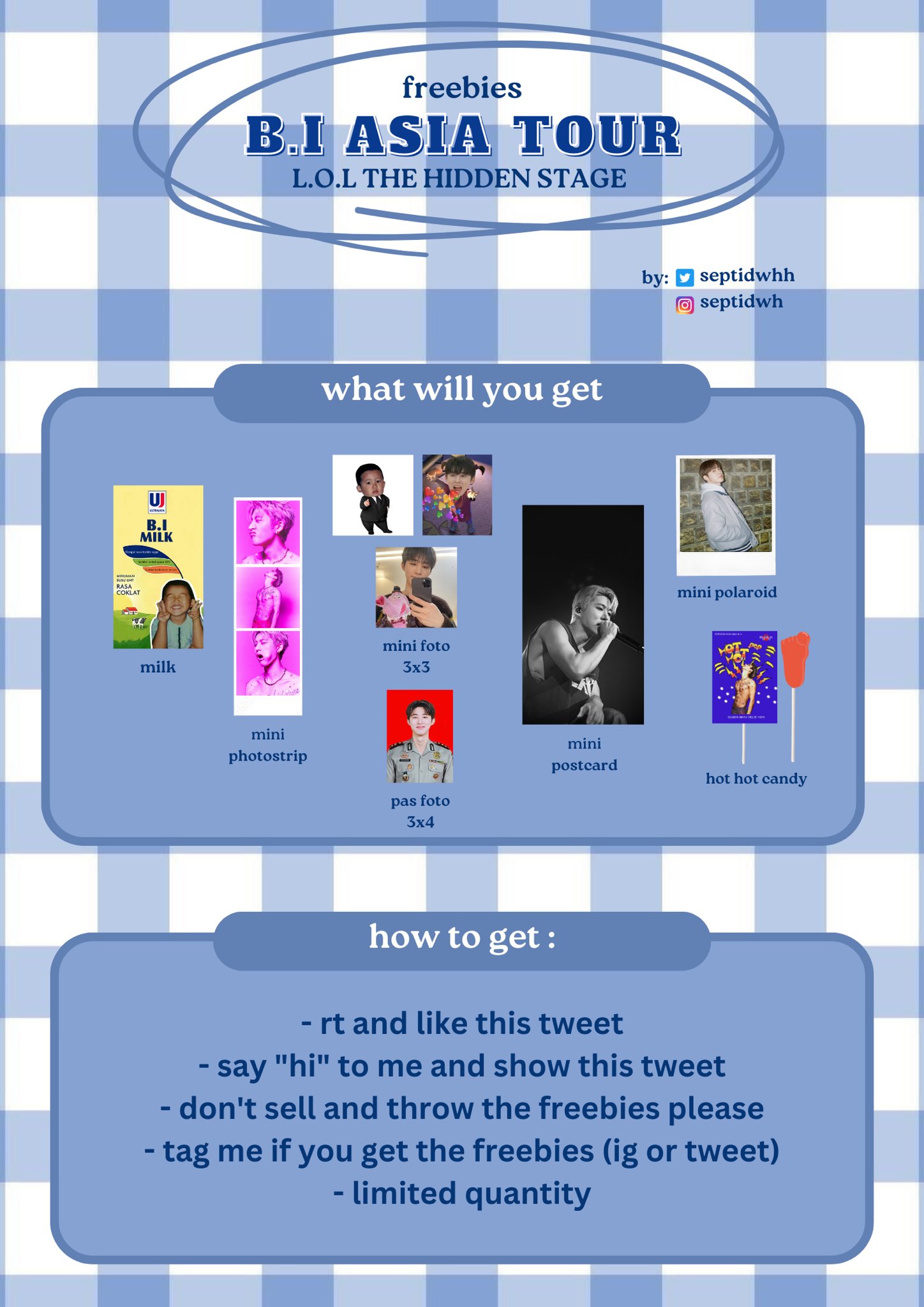 Septi on Twitter: "🐥FREEBIES B.I 2023 ASIA TOUR [L.O.L THE HIDDEN STAGE