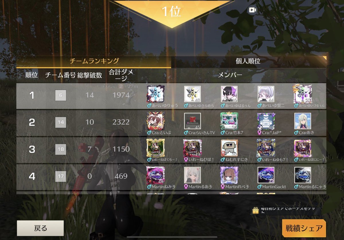 Abeille_main's tweet photo. #Abeille実績🐝

 🏆1位~

🗓2月25日 21:00

りゅう🐉
りあ🐸
コゲ犬🐕
いづるぅん🦂
賢ニ👾 https://t.co/nMS1lYvIO9