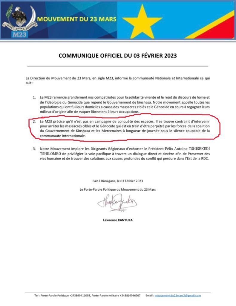 DivineMaombi's tweet photo. 🚨Très choquant🚨

Le vœu de « Plus jamais ça » ressemble plus à un slogan pour le régime de Tshisekedi, ce qui est plus une raison pour que le #M23  se batte.

Tshisekedi n'a montré aucun intérêt à défendre les Tutsi congolais, mais le M23 l'a fait.  (1/2) https://t.co/3QuWr0TD8m