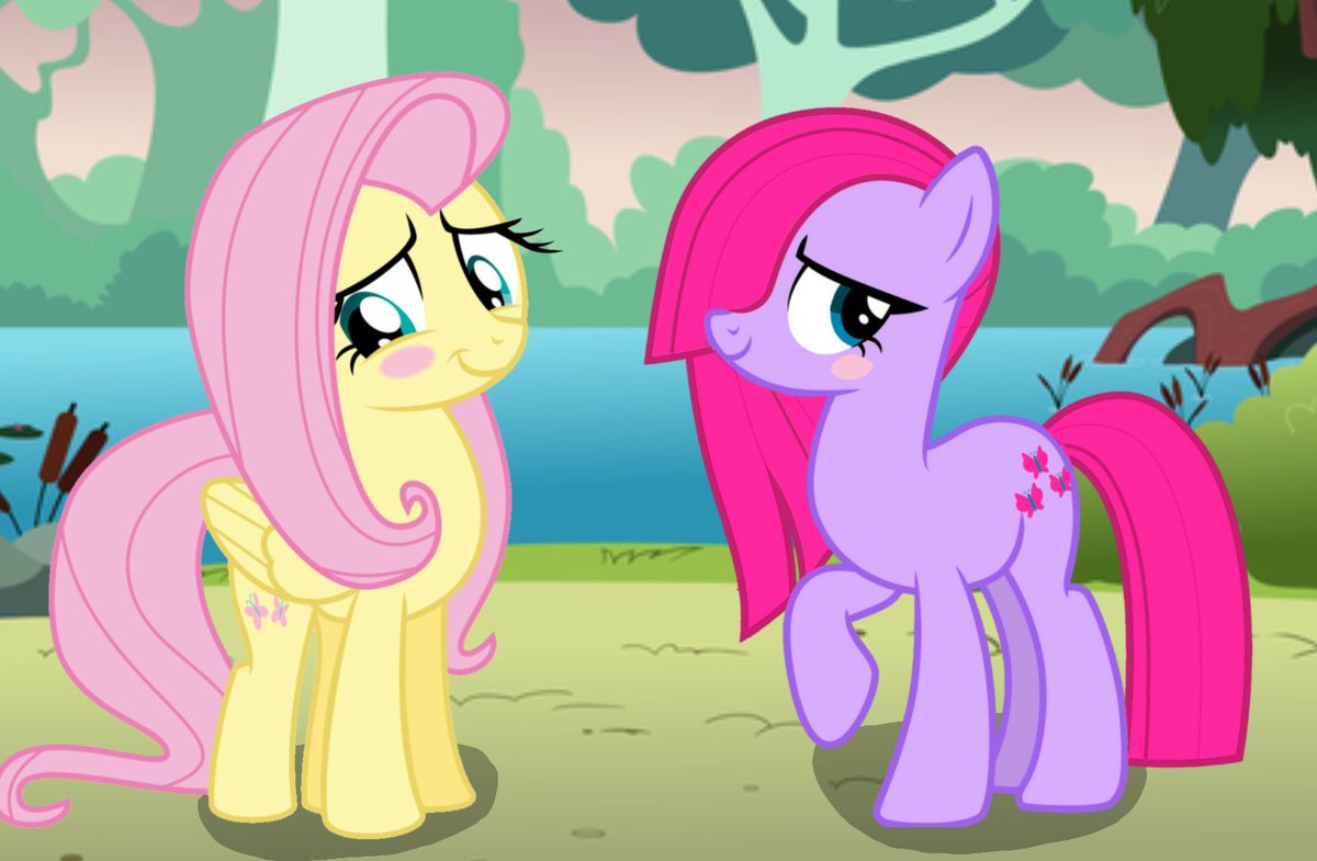 Ronno376's tweet photo. Marble pie new look and fluttershy likes it https://t.co/2nZowwAAsV