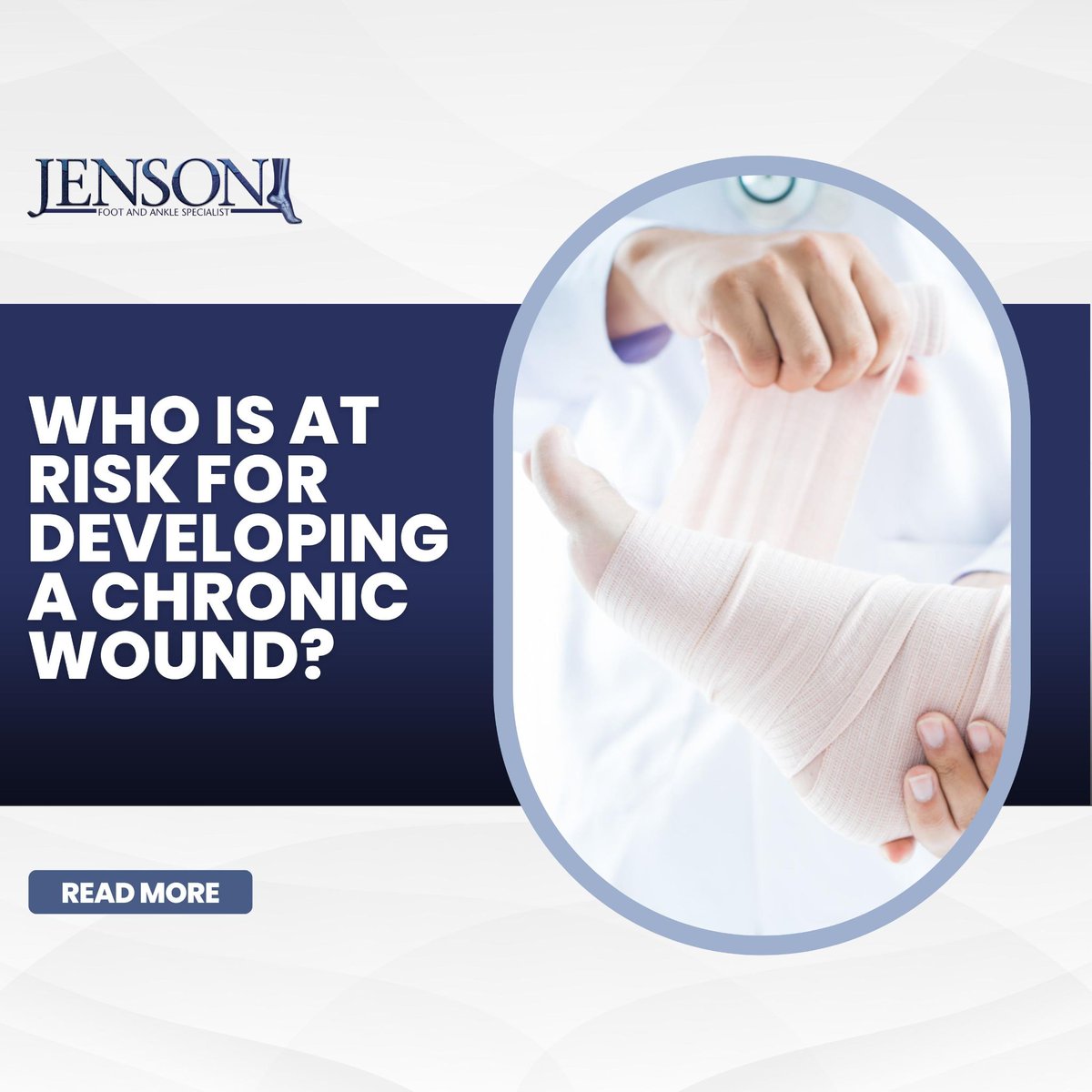Our bodies are designed to heal themselves, but there are some people who are naturally at risk of developing a chronic wound. 
------
🌐 profootcenter.com
.
#chronicwounds #woundcare #chronicwound #wound #wounds #woundcenter #woundcarecenter #woundclinic #woundtreatment