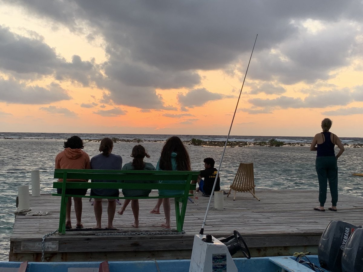 After a day of sail kayaking, snorkeling by day and night, paddle boarding and a dance party with the crew they were still up for sunrise!