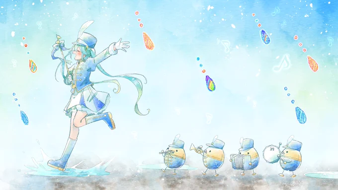 「行進、雨模様」  #初音ミク 
