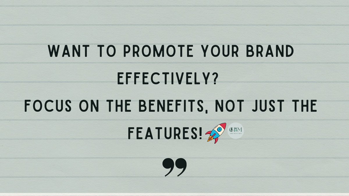 GreenBloomMedi1's tweet image. Tired of promoting your brand with discouraging results? 🙅‍♀️ Shift your focus to benefits! Highlight the positive outcomes that your product/service provides, and you&apos;ll capture your audience&apos;s attention. 

🌟 #brandingtips #marketingstrategy #benefitsoverfeatures #brand #focus