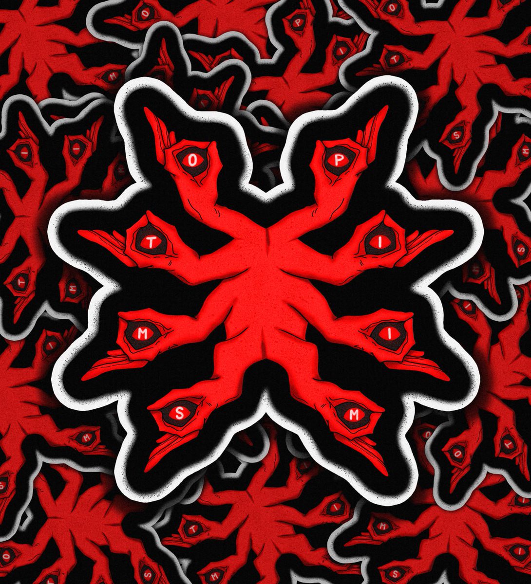 What is this?🤔
I don't know😂it turned out cool👺😁

this was the last sticker, and what's next ... 

I know that many are waiting for the opportunity to buy merch,
unfortunately the process is slow, but we will definitely do it🔴🙏
#Optimism #Stickers #blockchain