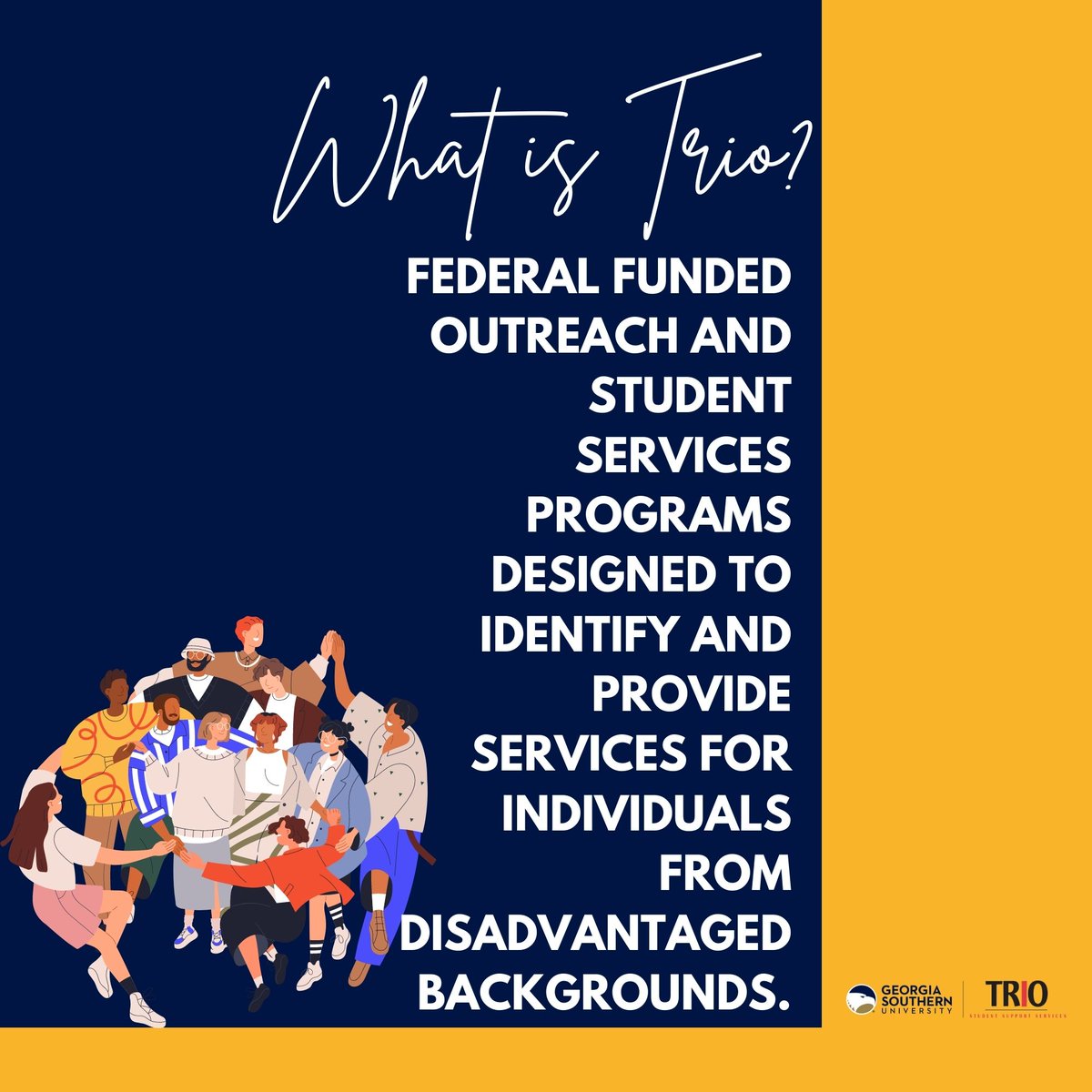 trioarmstrong's tweet photo. Happy National TRIO DAY!
#NationalTRIODay #TRIO2023 #TRIOEagles #HailSouthern #ArmstrongCampus #TRIOStudentSupportServices https://t.co/nU6R50KKkw