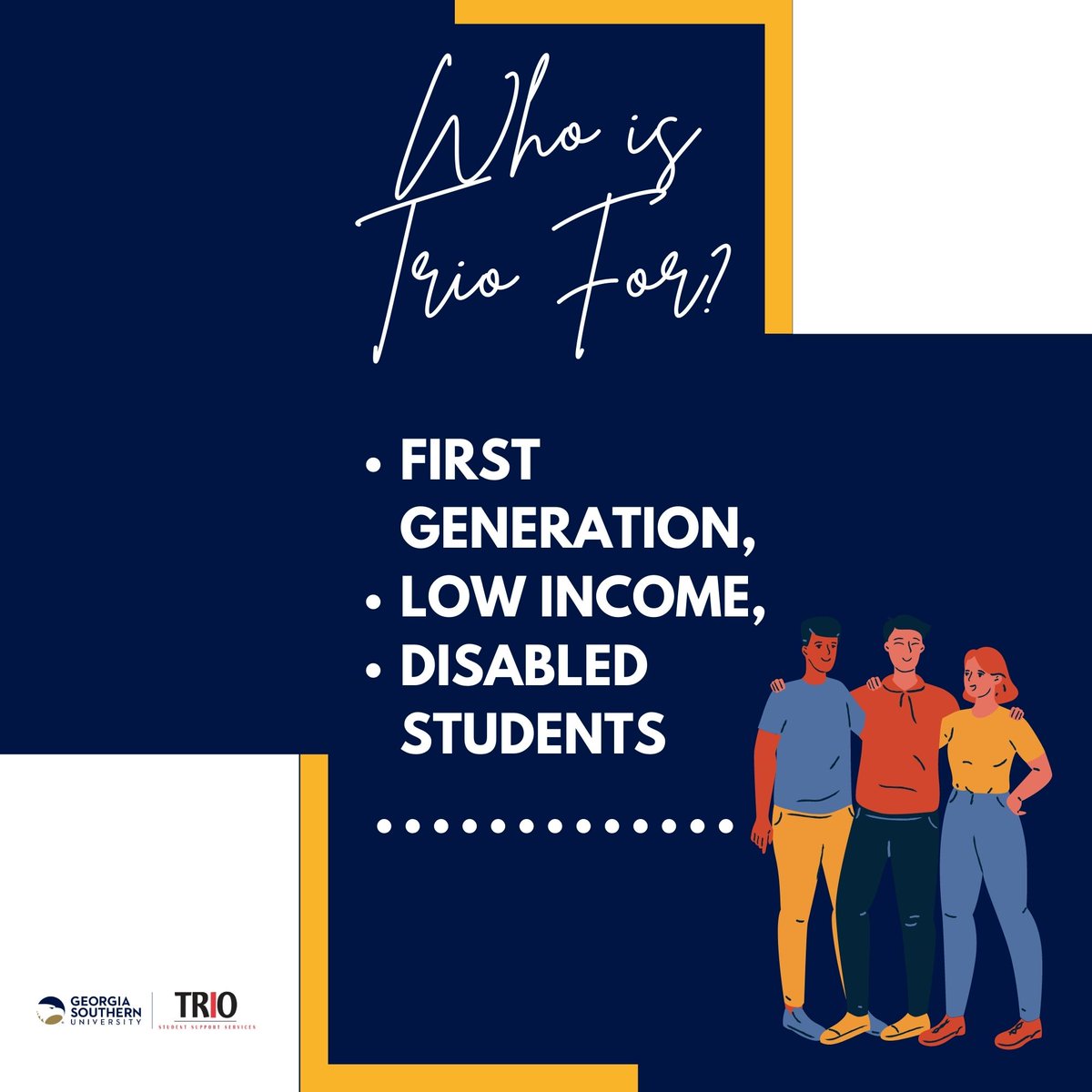 trioarmstrong's tweet photo. Happy National TRIO DAY!
#NationalTRIODay #TRIO2023 #TRIOEagles #HailSouthern #ArmstrongCampus #TRIOStudentSupportServices https://t.co/nU6R50KKkw