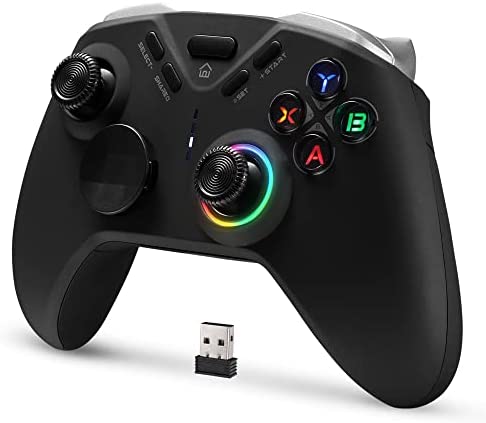 DOYOKY Wireless Game Controller, Bluetooth Controller for PC/Android/Steam/Switch, PC Controller with LED Backlight, Gamepad with Turbo/6-Axis Gyro/Dual Motors (with Phone Bracket)
is.gd/rDYx2e