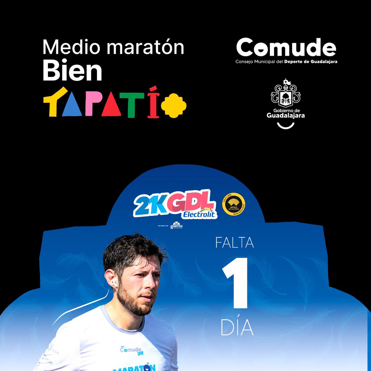 Maraton_Gdl's tweet photo. 😍 1 día para el 21K GDL @Electrolit 2023 nutrido por @GranvitaMx 🤩 https://t.co/gXG9F13ono