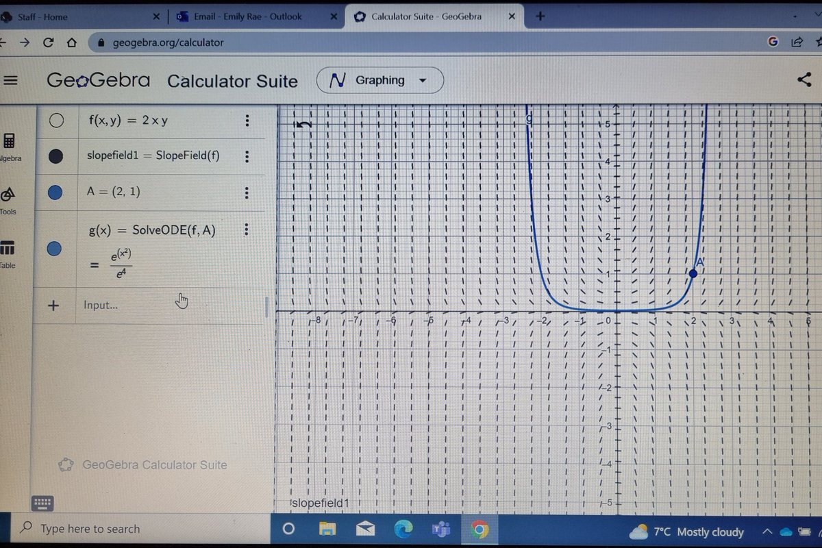 ECR_Maths's tweet photo. Feeling inspired to use Geogebra when teaching differential equations (in A Level Maths, as well as Further Maths)
Thanks @MathsTechnology and @v_wheelhouse for explaining it really clearly!
#amspconference https://t.co/iTCQFbwkUJ