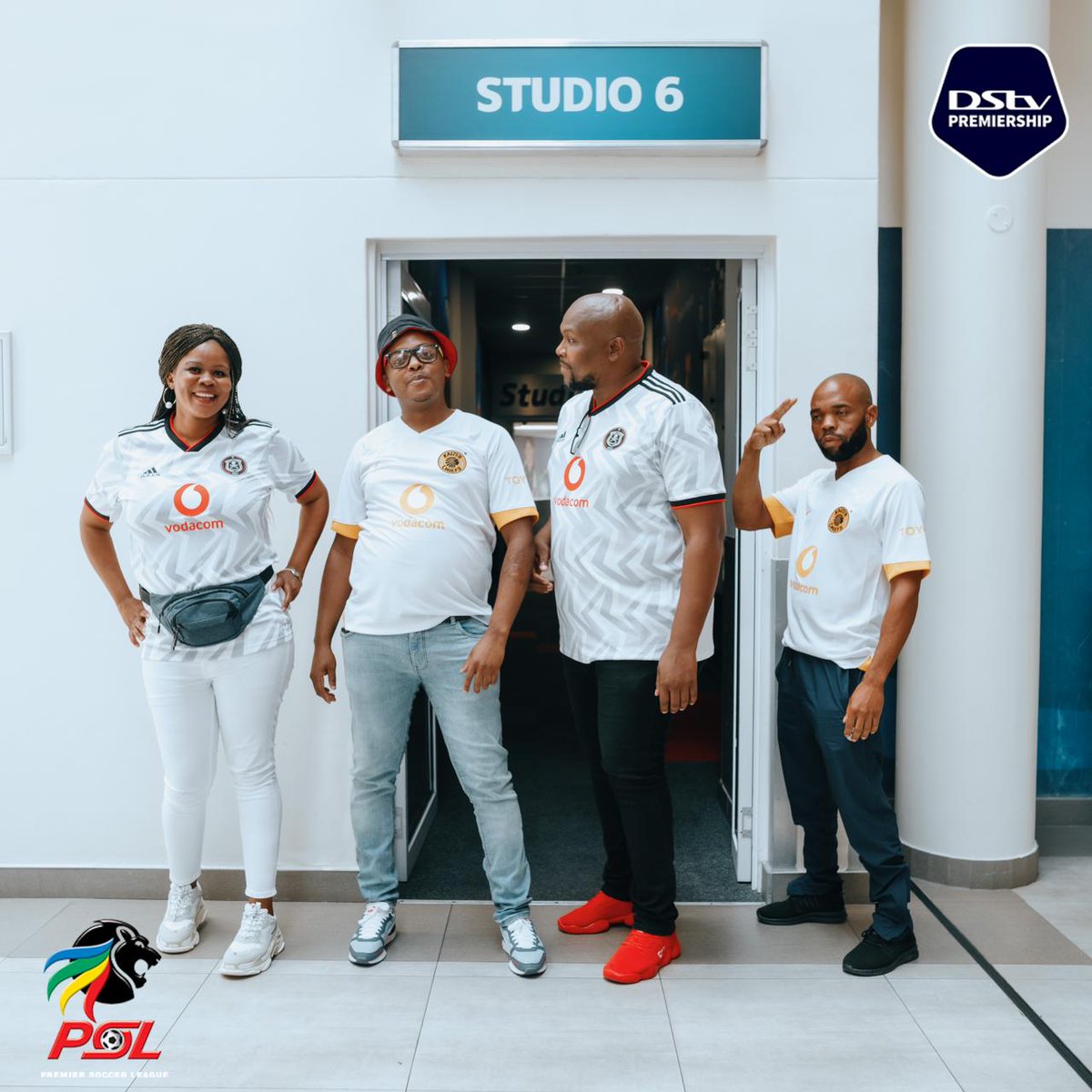 DStv's tweet photo. The day has finally arrived. Our #MyPerfectMatchDayExperience winners both get a front-row seats to the #SowetoDerby with some 5-star treatment throughout the day ✌️☠️ #DStvPrem https://t.co/iZAolFk17C
