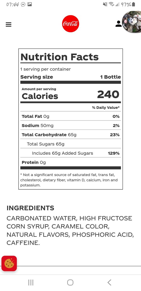 CassyNickey's tweet photo. Hey @CocaCola its a good thing I only had a little bit of your new coke flavor if these are the actual ingredients,  since I'm highly allergic to pineapple and NO WHERE in the ingredients or description does it say anything about pineapple or coconut!!!! Do better coke. #cocacola https://t.co/Rb3LiFKydd