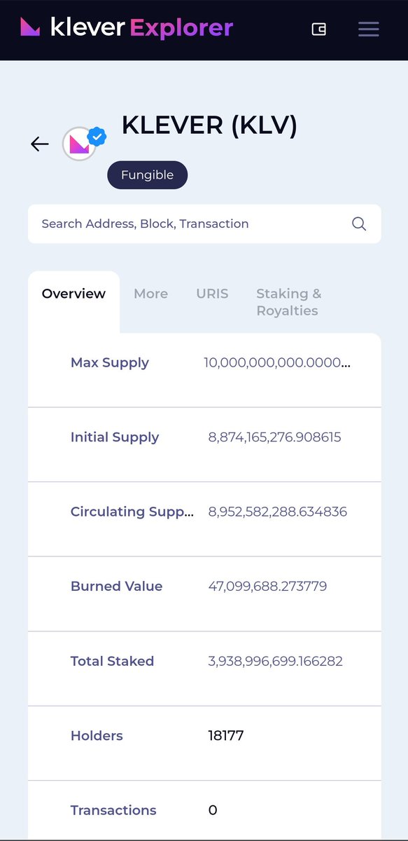 KSalavakumar's tweet photo. #KleverScan
💰EPOCH #955
💰Total Accounts 32,500🔥
💰Total Transactions 44,429,169💥
💰Total Staked $KLV 3,938,996,699
💰Total Staked $KFI 1,927,280
💰Total Burn #KLV 47,099,688🔥
👉https://t.co/HHWHH1qyYP👈
#KleverChain #Klever #KleverExplorer
#K5 #KleverWallet https://t.co/psL3zS6BSq