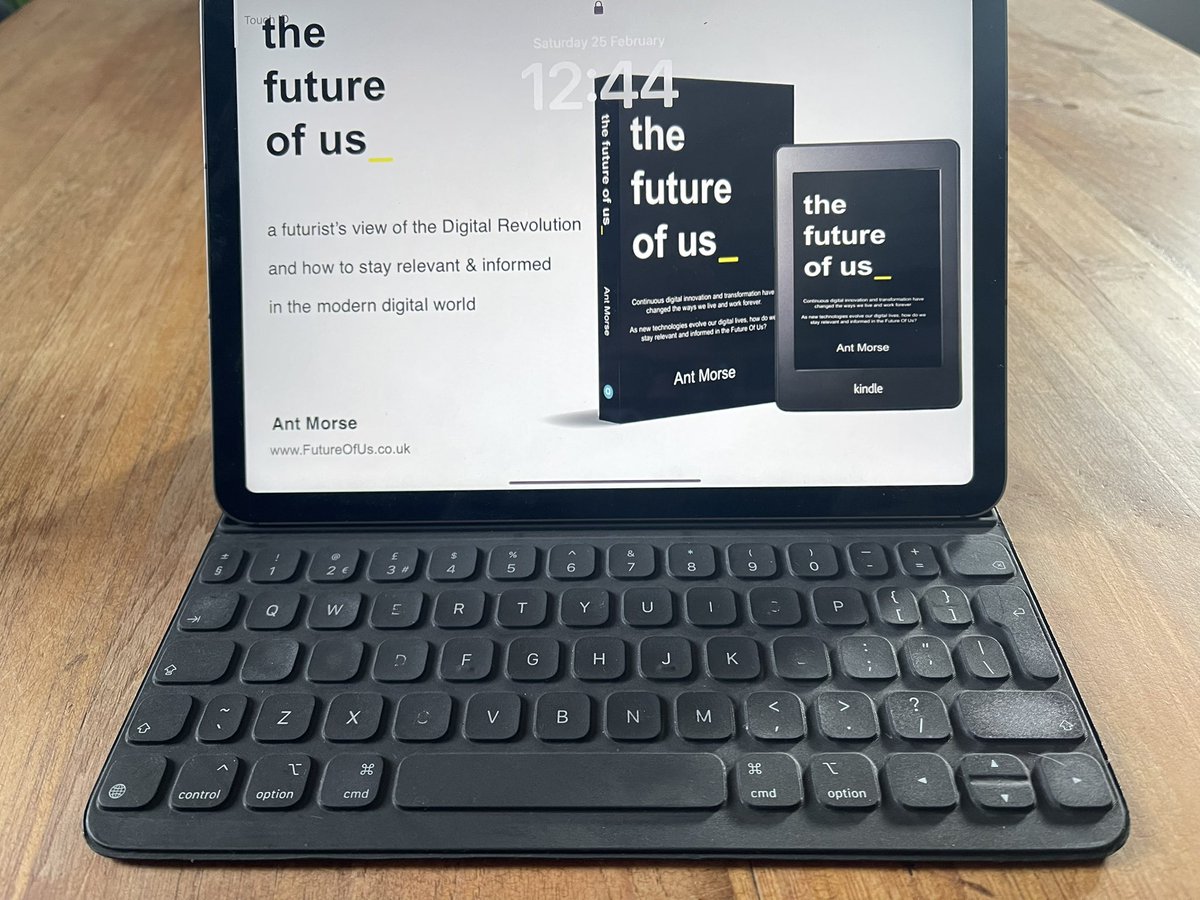 AntMorseUK's tweet photo. I can feel a trip to @Apple Store coming on today. I’ve written an entire book and sent a million emails on this trusty device and worn the ink off the keyboard. So time for a new one! Oh, did I mention I wrote a book 🤔🤣🤣🤣#FutureOfUs https://t.co/uR3HgNbexA