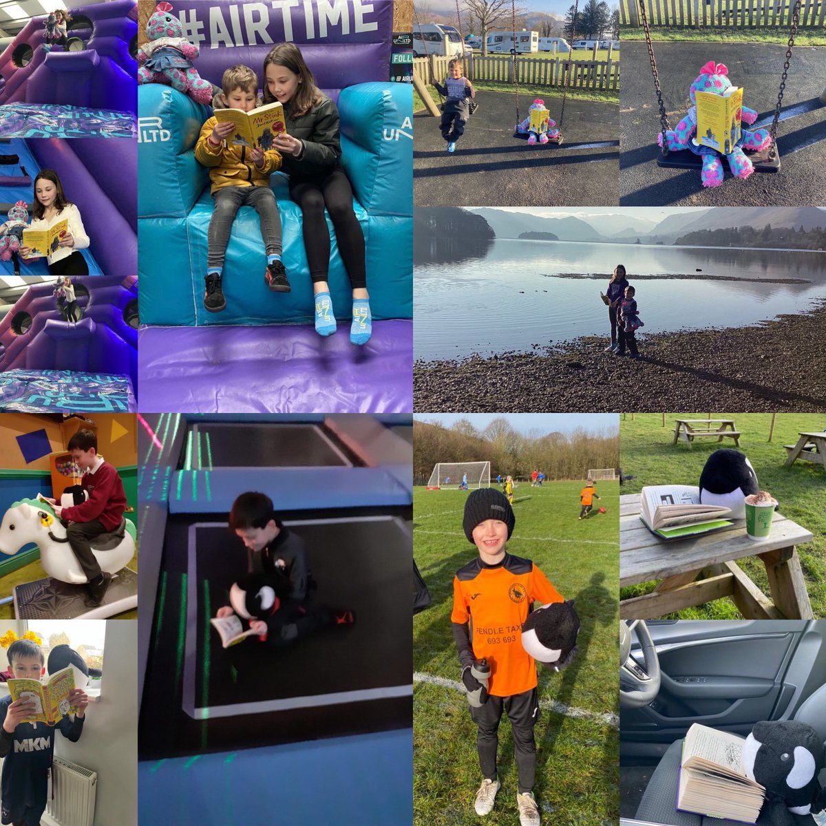 Holytrinityrc's tweet photo. Class 4 have been ‘Diving into Reading’ with their class reading buddies: Olive, Doris, Sidney, Sylvia, Percy and Winston. They are reading in different and fun places and inspiring their younger siblings to read. #readingbuddies #diveintoreading #readingforpleasure 📚 https://t.co/6Nc9EZIaiX