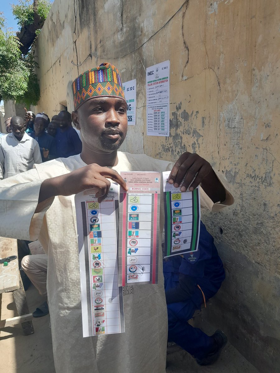 Bulama8976's tweet image. I just cast my vote to our great party PDP❤🤍💚 Nigeria sai Atiku Abubakar Borno central sai Kumalia, Jere Sai Abdallah. #AtikuOkowa2023 #AtikuOrganizingForAction #SafeChoice