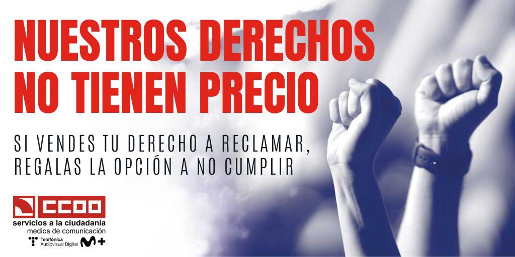 CCOOMovistarPlu's tweet photo. ¿Somos o no somos Telefónica?
El miércoles 1 votamos si queremos lo que ofrece la empresa o peleamos para que se cumpla íntegramente nuestra Cláusa de Garantía Salarial.
#SalarioOConflicto #MovistarPlus https://t.co/ewjnItQI7D