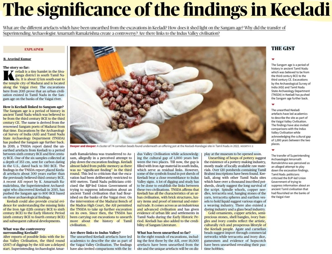 'The Significance of the findings in Keeladi'
: Explained

#Keeladi #ancient #civilization #SangamAge #excavation #Archaeology #archaeohistories #TamilNadu  #TNSDA #ASI
#IndusValleyCivilization 
#History 

#UPSC #UPSC2023 #UPSCPrelims 

Source: TH