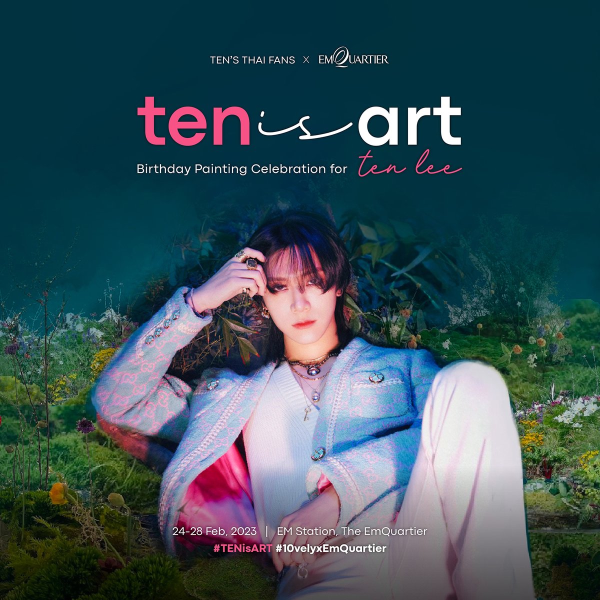 TENprojectTH's tweet photo. 🎂 #TEN_BDAY2023 — SPECIAL PART 15 ✨

‘TEN IS ART’ 🎨🖌️
Birthday Painting Celebration for #TENLEE
by #10velyxEmQuartier

📍 EM Station, The EmQuartier @Emp_Emq 
📆 2022.02.24-28
📺 LED Directory Screen 120 units

#TENisART https://t.co/SJy6xYYFhv