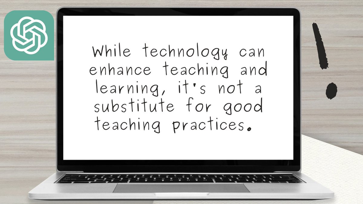 Good teaching can not be replaced by technology. 

Good teaching is about people, relationships, connections, context, engagement.