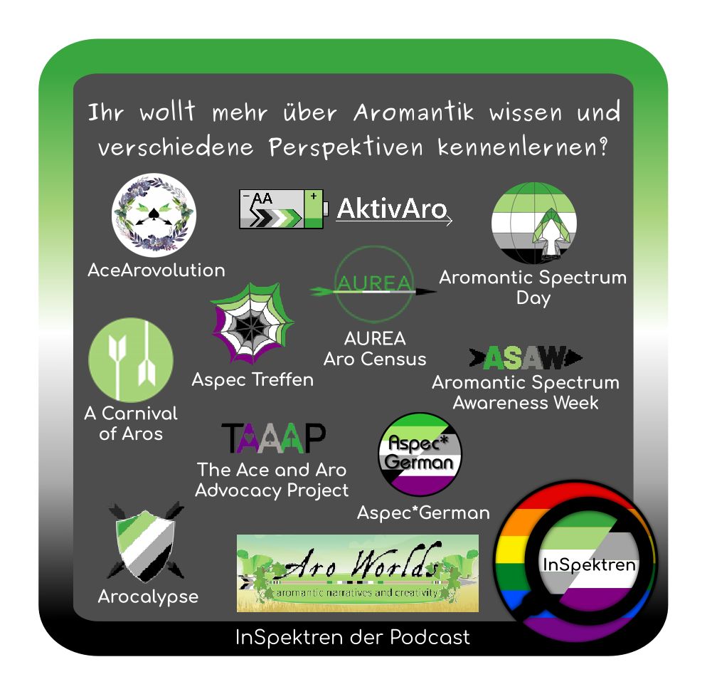 inspektren's tweet photo. Ihr wollt mehr über Aromantik wissen und verschiedene Perspektiven kennenlernen? 

#aromantik #aromantic #aro #arospec #arospektrum #AromanticSpectrumAwarenessWeek #aroweek #arospecweek #asaw #aromantischesspektrum #aromanticspectrum https://t.co/PCVF9Bqmlf