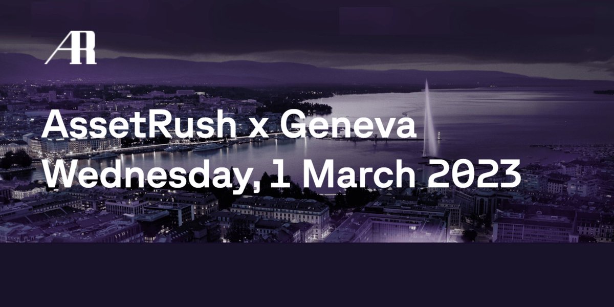 Stoked to present how aisot is transforming asset management with AI at the inaugural #AssetRush x Geneva event on March 1:  assetrush.com/assetrush-gene…

#ai #ml #WealthTech #fintech #digitalasset @SpirosMargaris @UrsBolt @damianhorner @RealVision @karlnagy