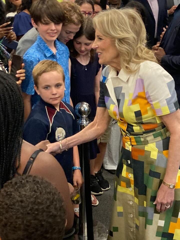 ourinspiring's tweet photo. @bennyjohnson My niece was there. Fitting into the African way wearing Navajo colours . Her son was excited too - in picture https://t.co/7BTjnYBCKu