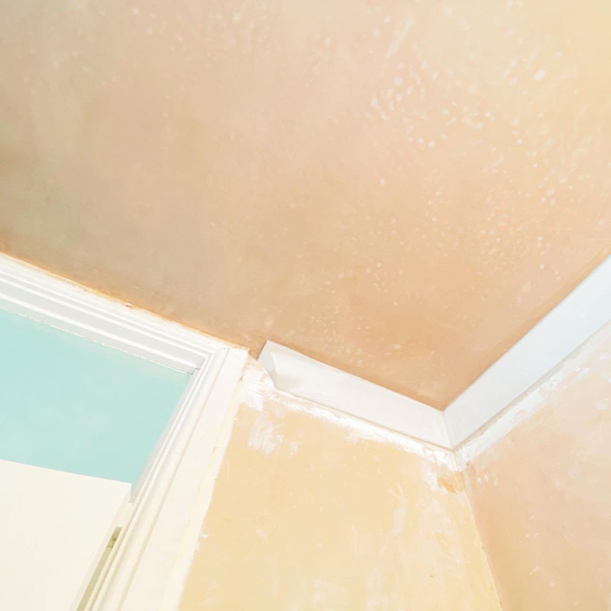 Penfold_P_S's tweet photo. Polystyrene coving removed then ceiling smooth plastered. Finished off with 90mm coving #saturday #plaster #coving #penfoldplasteringservices https://t.co/9CeTGlct1k