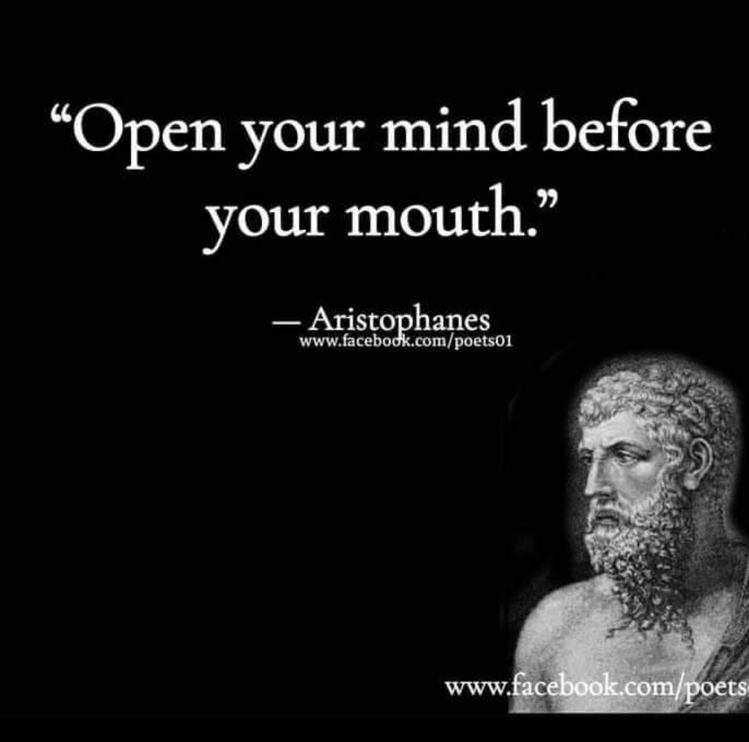 RAbulOsman1's tweet photo. ''Open your mind before your mouth.'' https://t.co/sSDrkq40tH