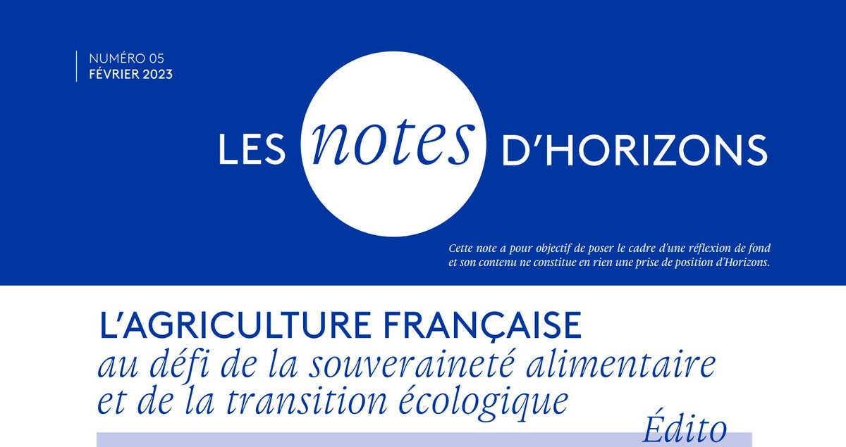 🔵 Nourrir la réflexion de nos adhérents chaque mois avec la Note d’Horizons. 📨 
⚪️ Notre dernière édition aborde l’avenir d’une filière d’excellence pour la France : l’agriculture. 

Adhérez pour la recevoir et participer au débat 👉🏻 adherer.horizonsleparti.fr
#JeRejoinsHorizons