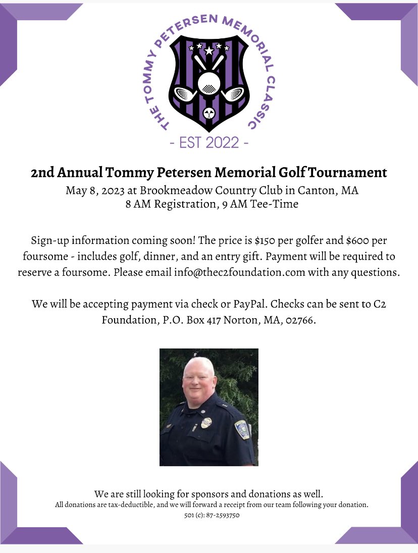 Sharing the flyer for our second annual golf tournament. Please help us spread the word!