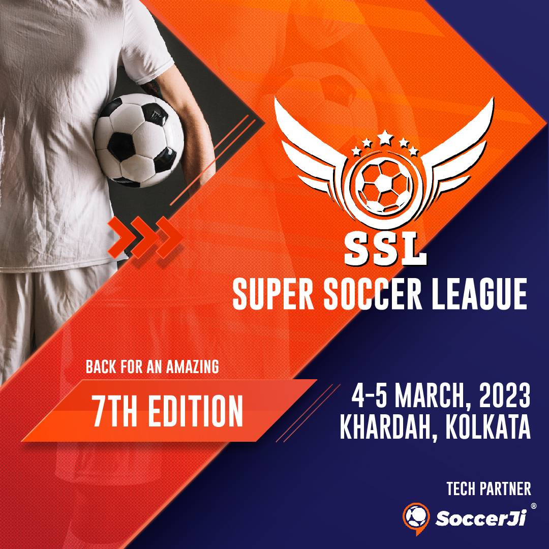 soccerjiapp's tweet photo. SSL started in 2015 and has grown consistently over the years. It is back for a 7th edition and we are delighted to be the tech partner for the same.

#soccerji #soccerjiapp #soccer #footballinindia #footballtournamentsinindia #indianfootball #indiansports #kolkatafootball https://t.co/kw0YUlRN4n