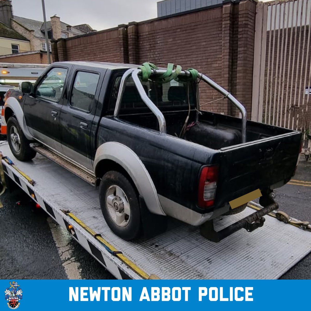 This vehicle was spotted driving around Newton Abbot recently without insurance. The driver was reported to court and the vehicle has been seized.