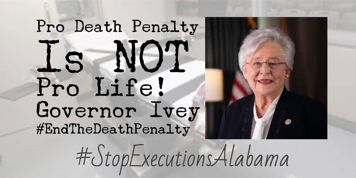 jettica65's tweet photo. @GovernorKayIvey Continues to do an excellent job at showing us just how horrible of a human being she is! With many #BotchedExecutions on her record she is eager to begin torturing men in the #GasChamber Pls join us in demanding change in @Alabama Change from the top down! https://t.co/xQyVyZvIN3