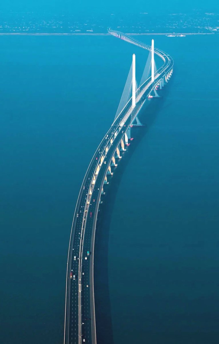Shanghai Yangtze River bridge - One of the worlds largest bridge tunnel project and an engineering marvel #Infrastructure #Shanghai #InvestChina #VisitChina