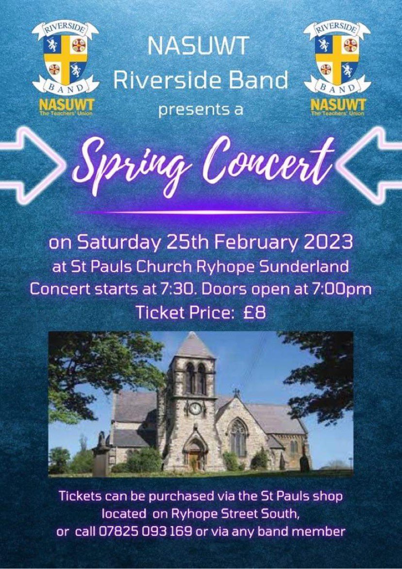 All ready for tonight’s concert at St Paul’s Church, Ryhope. Concert starts at 7.30pm. Doors open at 7pm. Tickets £8 and available on the door.
🎶 See you there 🎶